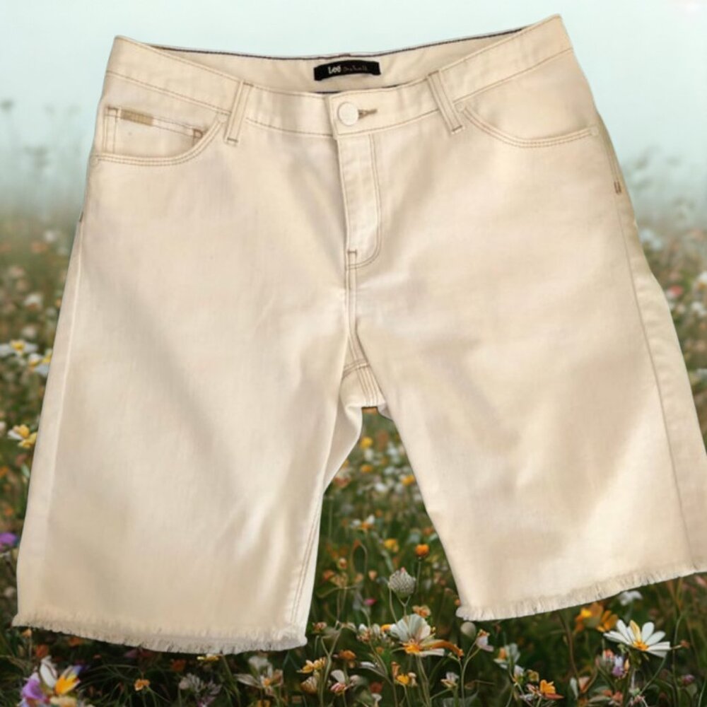Lee One True Fit Cream Denim Walking Shorts